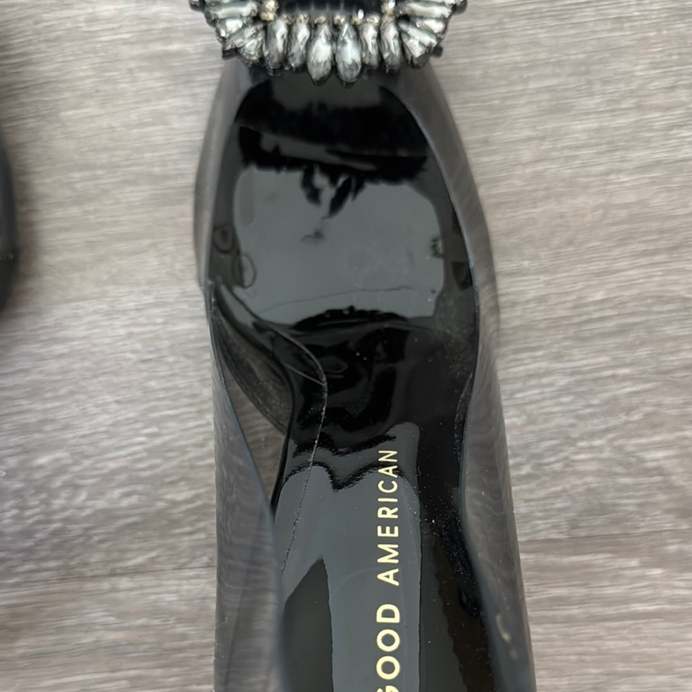 Good American Cinder-F*CKING-RELLA Jeweled Pump In Light Smoke Size 9.5 - Picture 10 of 10